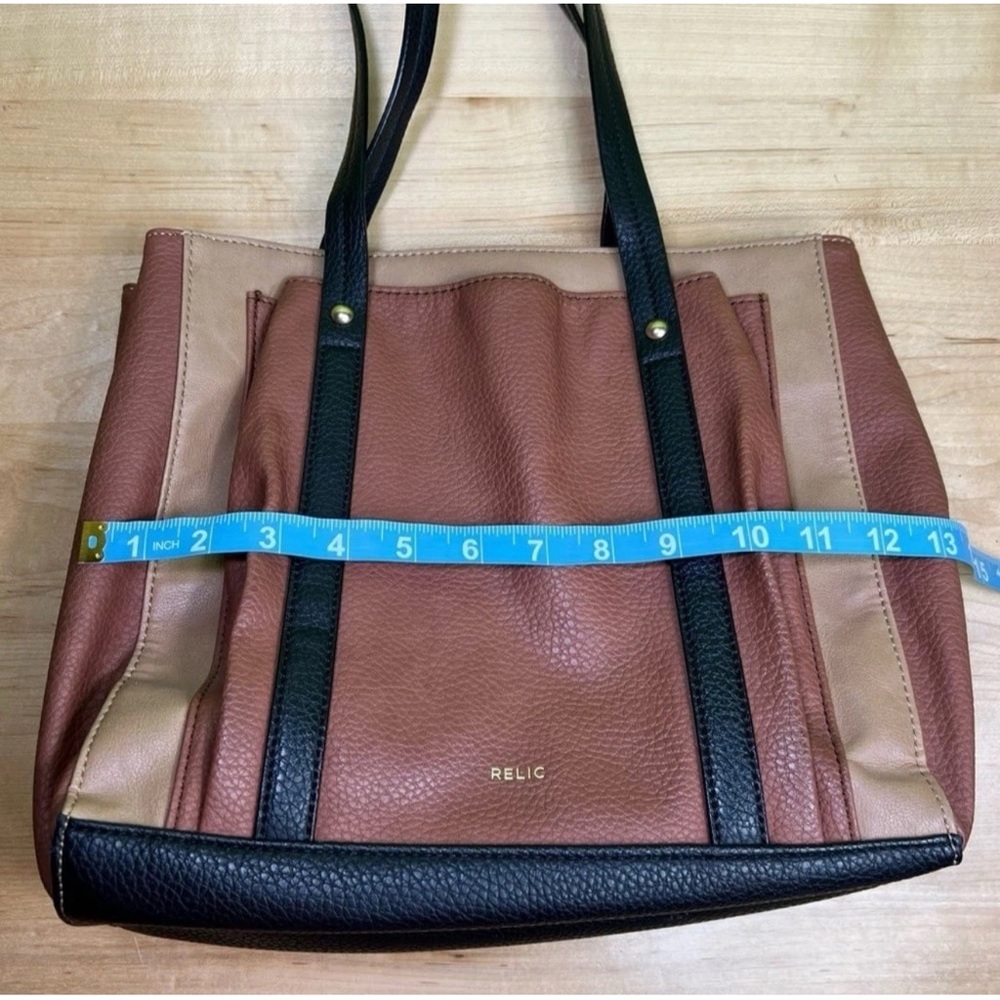 Relic Make Today Great Bag preppyOf Brown Snap Tote Purse Bag - Picture 11 of 11